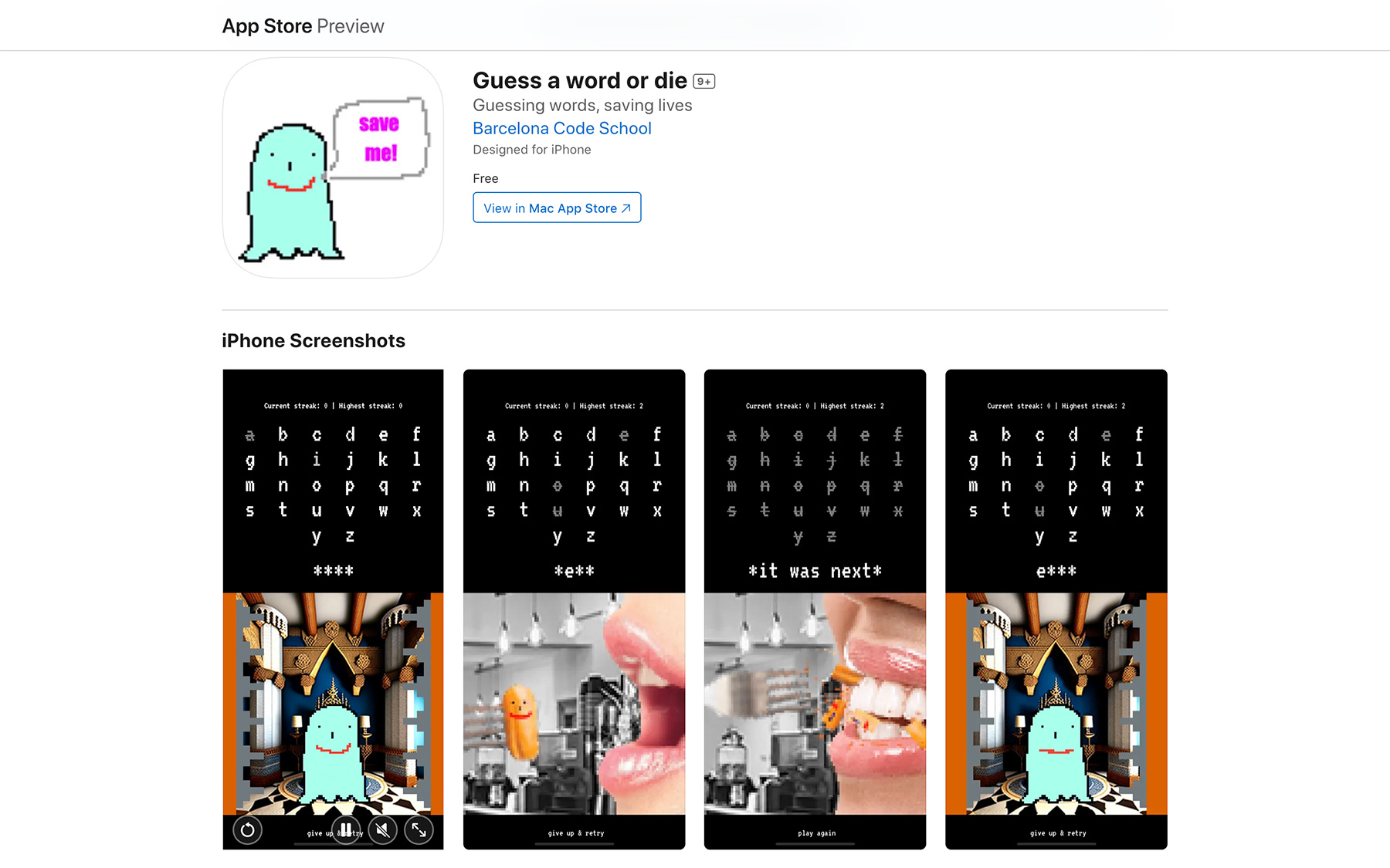 Guess a Word or Die - iOS word game