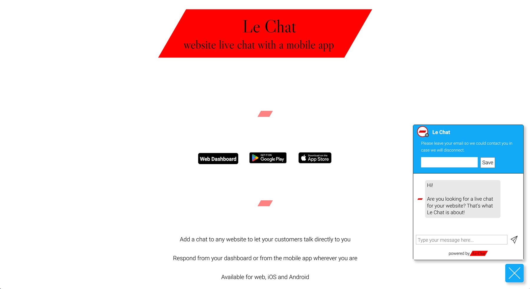 Le Chat - website live chat system